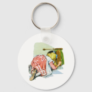 Alice glimpses Wonderland through a tiny door! Keychain