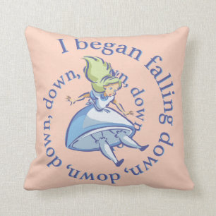 Alice   I Began Falling Down, Down, Down... Throw Pillow