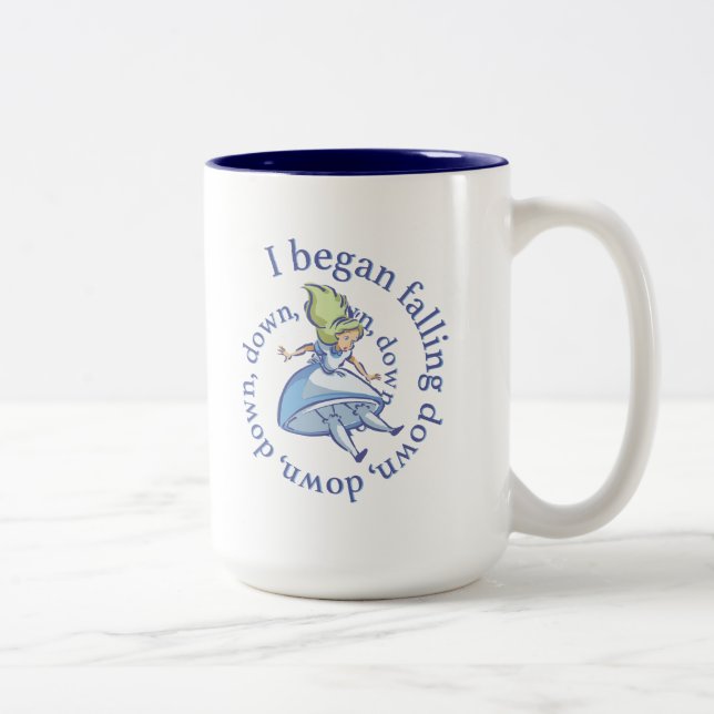 Alice | I Began Falling Down, Down, Down... Two-Tone Coffee Mug (Right)