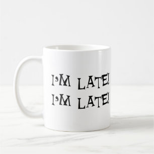 alice i'm late coffee mug
