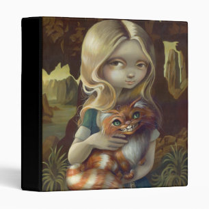 Alice in a Da Vinci Portrait BINDER wonderland cat