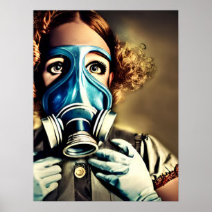 Alice in a Gas Mask Poster