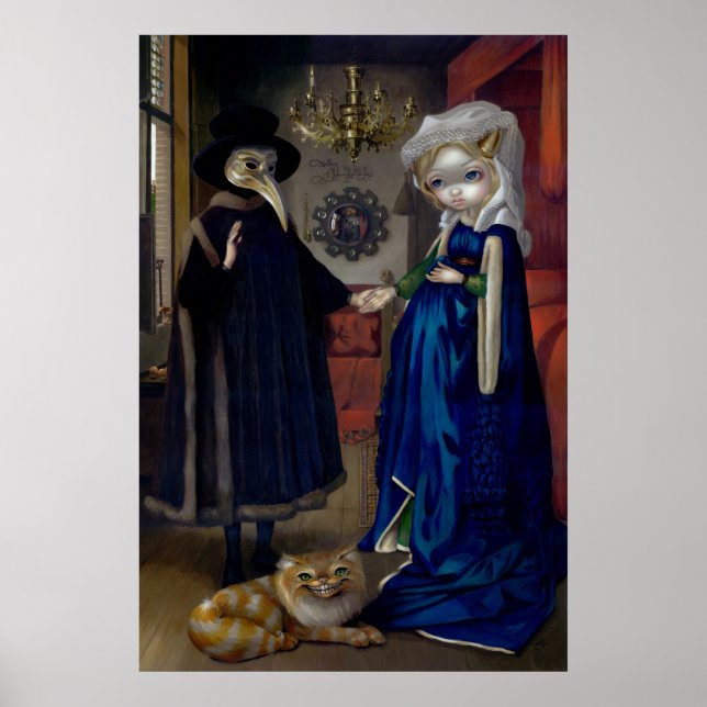 Alice in a Van Eyck Portrait ART PRINT wonderland (Front)