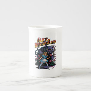 Alice in Nightmareland – Dark Cartoon Bone China Mug