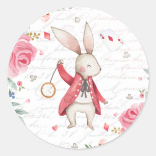 Alice in Onederland 1st Birthday Tea Party Favour Classic Round Sticker