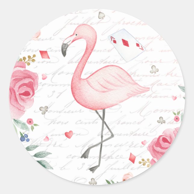 Alice in Onederland 1st Birthday Tea Party Favour Classic Round Sticker (Front)