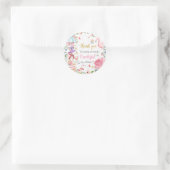 Alice in Onederland 1st Birthday Tea Party Favour Classic Round Sticker (Bag)