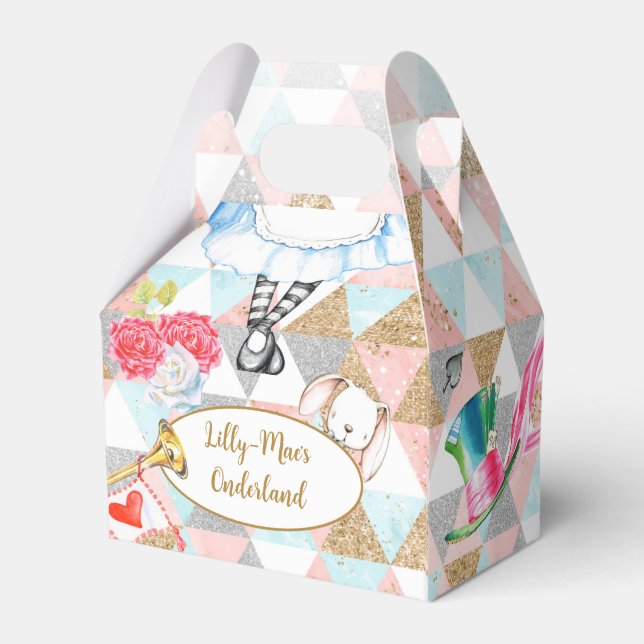 Alice in Onederland Birthday Favour Box (Back Side)