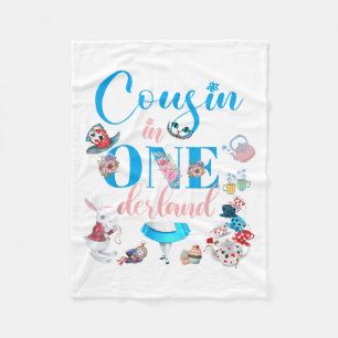 Alice In Onederland Family Cousin Of The Birthday  Fleece Blanket