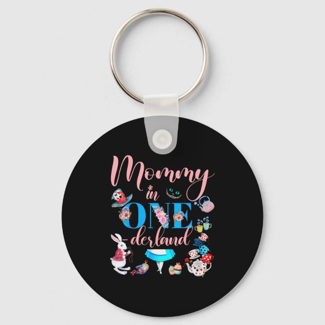 Alice In Onederland Family Mommy Of The Birthday G Keychain (Front)