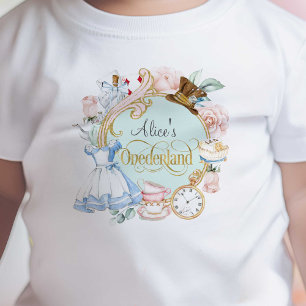 Alice in Onederland, Girl 1st birthday Baby T-Shi T-Shirt