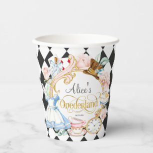 Alice in Onederland, girl 1st birthday Paper Cups
