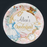 Alice in Onederland mad hater tea party birthday Paper Plate<br><div class="desc">Alice in Onederland mad hater tea party birthday</div>