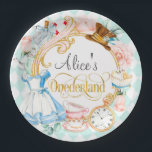 Alice in Onederland mad hatter tea party birthday  Paper Plate<br><div class="desc">Alice in Onederland mad hater tea party birthday</div>