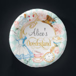 Alice in Onederland mad hatter tea party birthday  Paper Plate<br><div class="desc">Alice in Onederland mad hater tea party birthday</div>