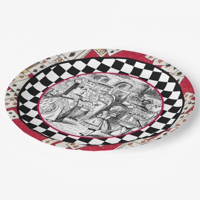 Alice in the Queen's Courtyard 1 Paper Plate (Angled)