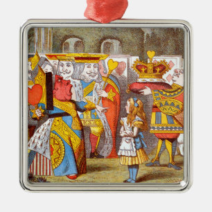 Alice in the Queen's Courtyard 2 Metal Ornament