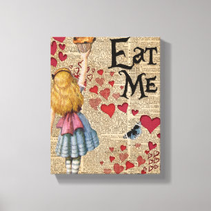 Alice in the Wonderland Eat Me Muffin Canvas Print