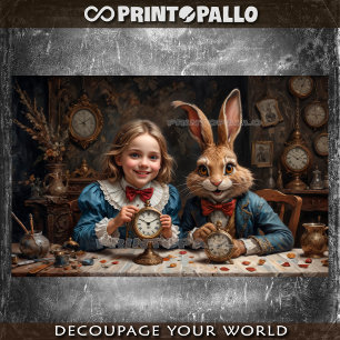 Alice in the Wonderland meet with March Hare Tissue Paper