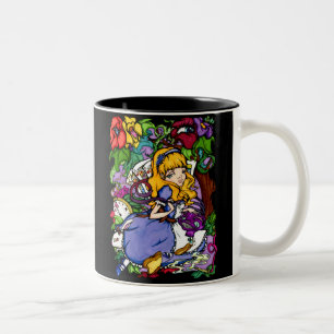 Alice in the Wonderland Mug- BLACK Two-Tone Coffee Mug