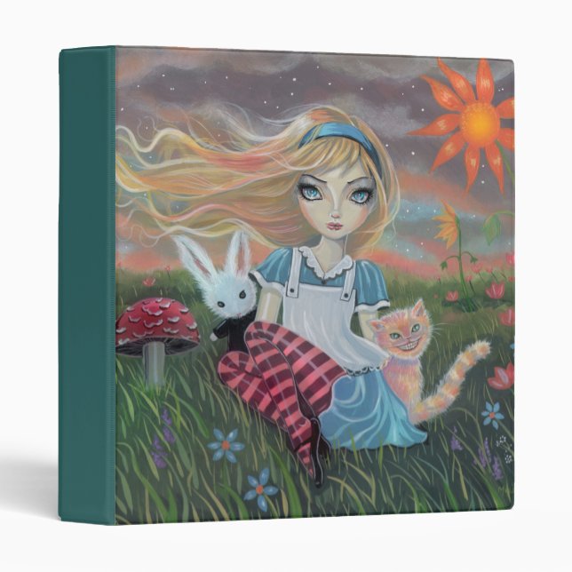 Alice in Wonderalnd Cute Fantasy Art Binder (Front/Spine)