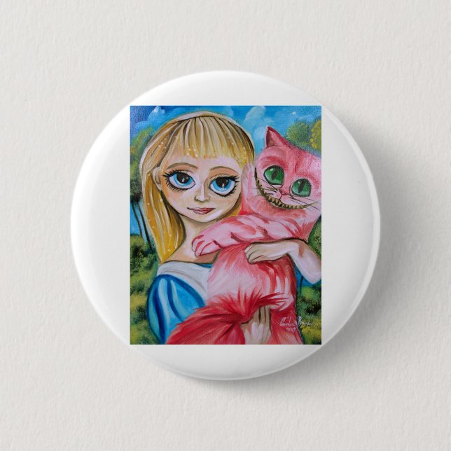 ALICE IN WONDERLAND 2 INCH ROUND BUTTON (Front)