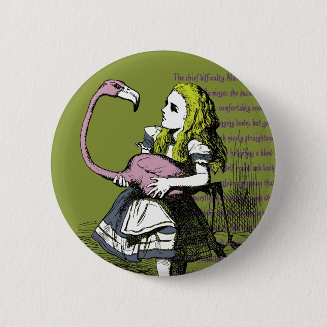 Alice in Wonderland 2 Inch Round Button (Front)