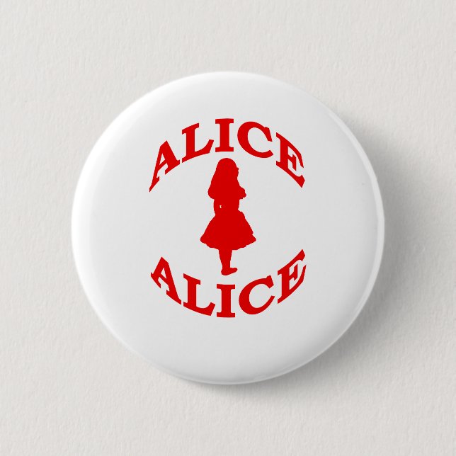 Alice In Wonderland 2 Inch Round Button (Front)
