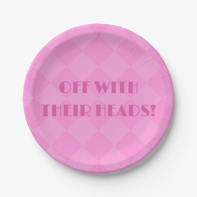 Alice in Wonderland 7inch Pink Paper Plates (Front)