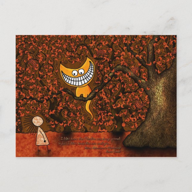 Alice in Wonderland - A Cheshire Cat Postcard (Front)