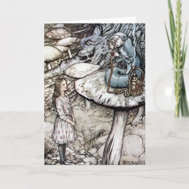 Alice in Wonderland - Advice From a Caterpillar Holiday Card (Front)