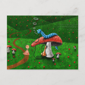 Alice in Wonderland - Advice From A Caterpillar Postcard