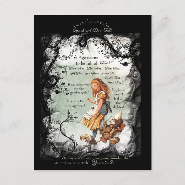 Alice In Wonderland Age Teas Walrus Postcard (Front)