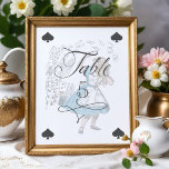 Alice in Wonderland Alice Character Playing Cards<br><div class="desc">Beautifully designed vintage Alice in Wonderland table number signs. Perfect for an Alice in Wonderland-themed event. We've meticulously restored the iconic Alice in Wonderland vintage Alice character illustration by hand sketching it and bringing them to life with beautiful watercolor undertones. The table number is designed like a playing card with...</div>