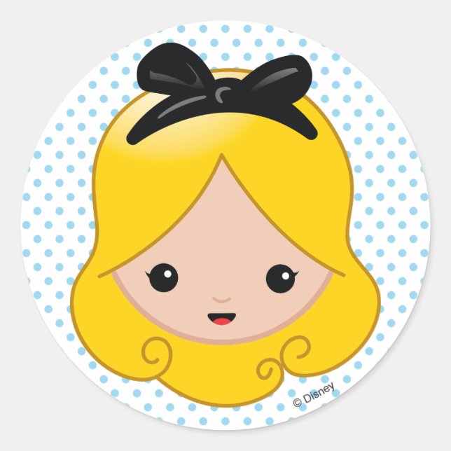 Alice in Wonderland | Alice Emoji Classic Round Sticker (Front)