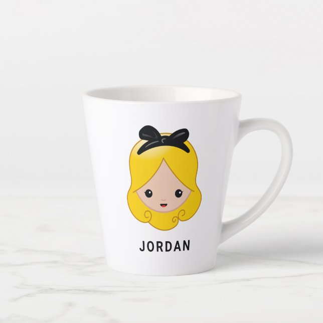 Alice in Wonderland | Alice Emoji Latte Mug (Right)