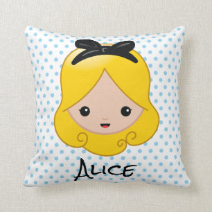 Alice in Wonderland   Alice Emoji Throw Pillow