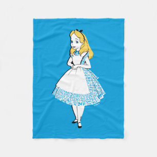 Alice In Wonderland   Alice In Text Fleece Blanket