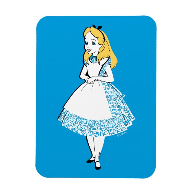 Alice In Wonderland | Alice In Text Magnet (Vertical)
