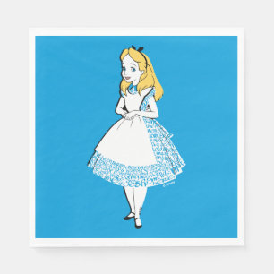 Alice In Wonderland   Alice In Text Napkin