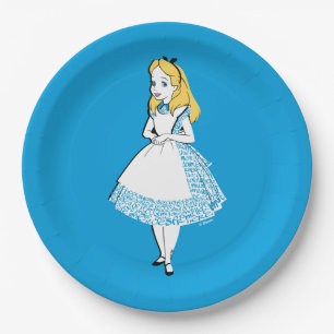 Alice In Wonderland   Alice In Text Paper Plate