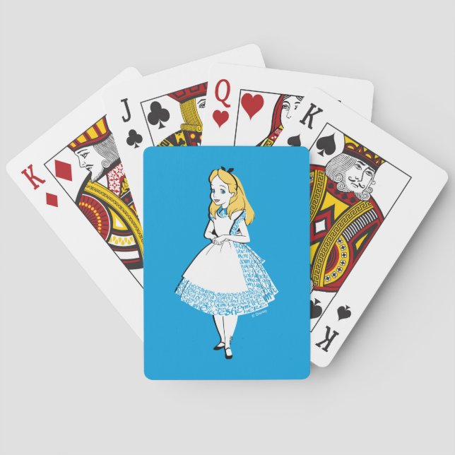 Alice In Wonderland | Alice In Text Playing Cards (Back)