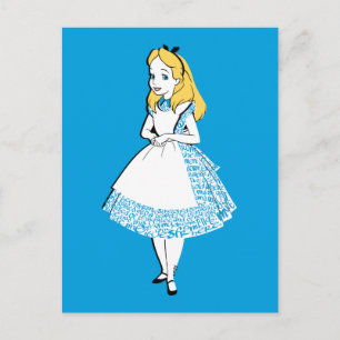 Alice In Wonderland   Alice In Text Postcard