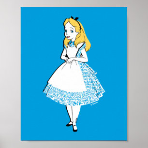 Alice In Wonderland   Alice In Text Poster