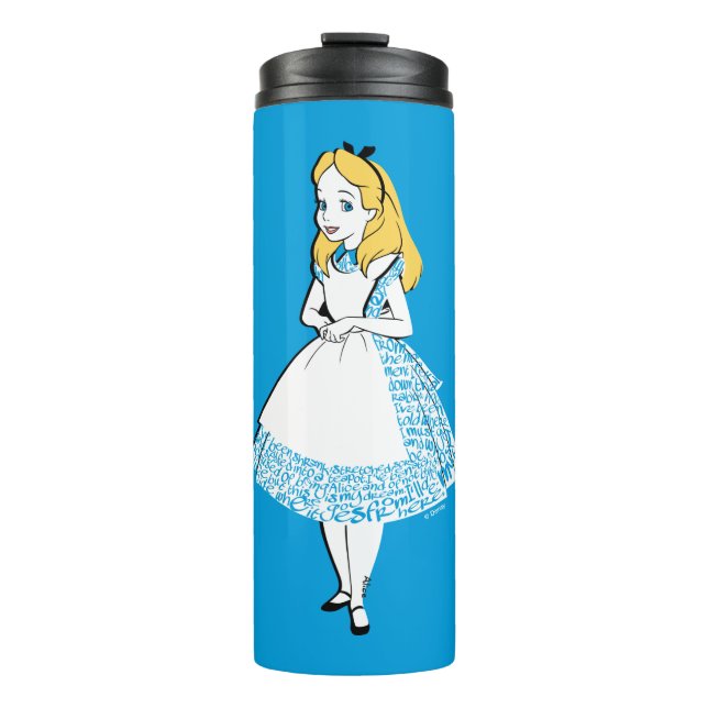 Alice In Wonderland | Alice In Text Thermal Tumbler (Front)