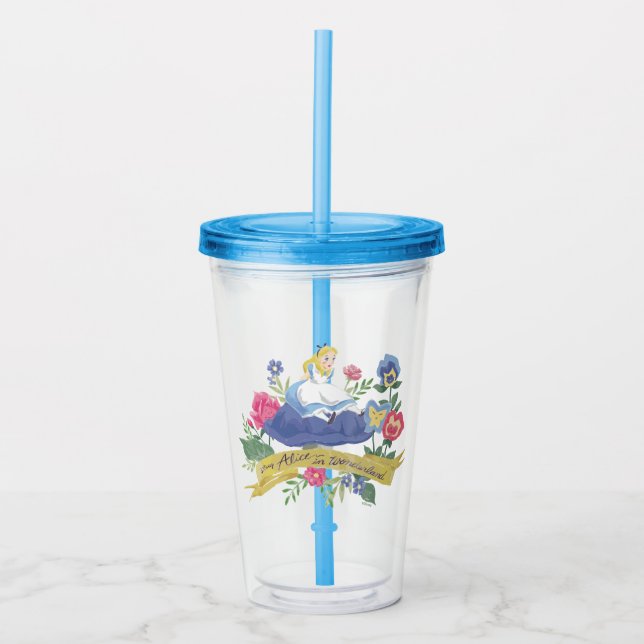 Alice In Wonderland | Alice in Watercolor Acrylic Tumbler (Front)