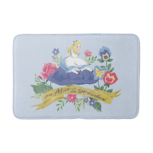 Alice In Wonderland   Alice in Watercolor Bath Mat
