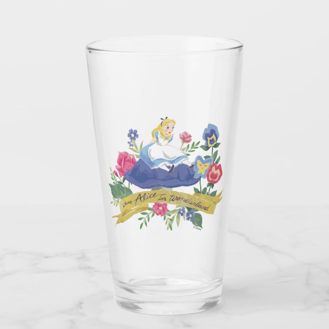 Alice In Wonderland | Alice in Watercolor Glass (Front)