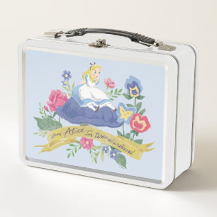 Alice In Wonderland   Alice in Watercolor Metal Lunch Box