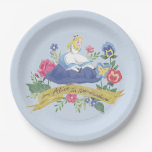 Alice In Wonderland   Alice in Watercolor Paper Plate